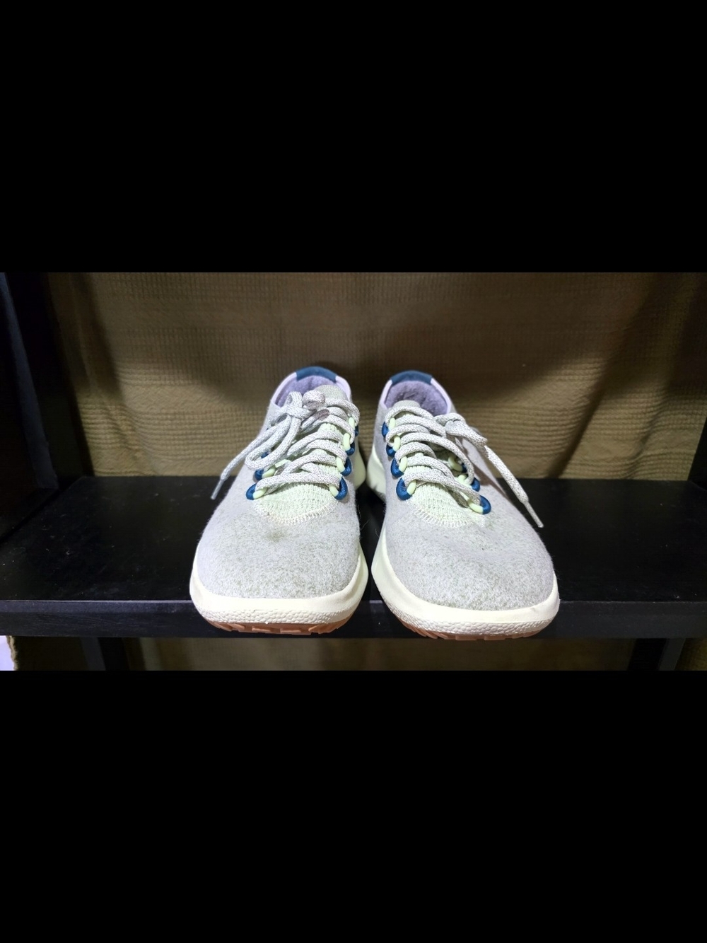 allbirds Women's Athletic Sneakers in Light Gray with Teal Accents